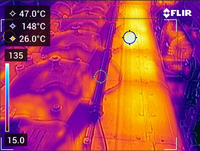 Thermal image main engine exhaust manifold